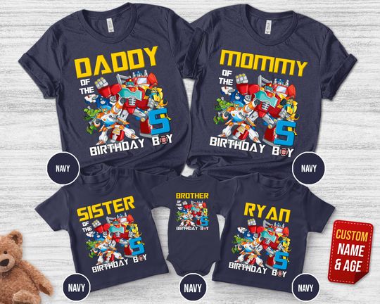 Transformers Birthday Shirt/Transformers Family Shirt/Transformers Bumblebee Optimus Prime Birthday Shirt/Superhero Birthday Party