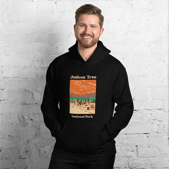 Men's Retro Joshua Tree National Park Hoodie