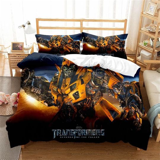 Child Transformers Bedding Set for Boys  Optimus Prime Soft and Breathable