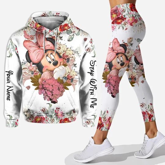 Personalized Disney Mickey Mouse Minnie 3D Hoodie Leggings Set