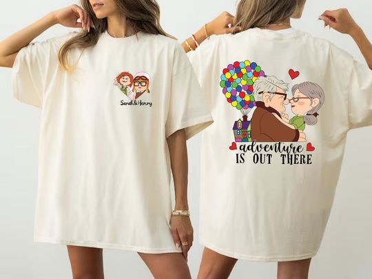 Up Carl And Ellie Shirt, His Ellie Her Carl Shirt, Disney Movie Couple Shirt