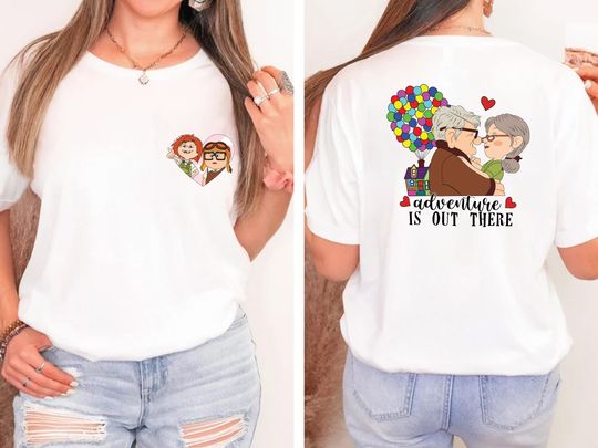 Disney Carl Ellie Balloons Shirt, Adventure is Out There Shirt, Carl and Ellie Shirt