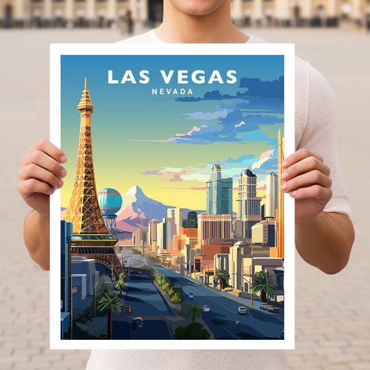 Las Vegas Nevada Travel Poster Print