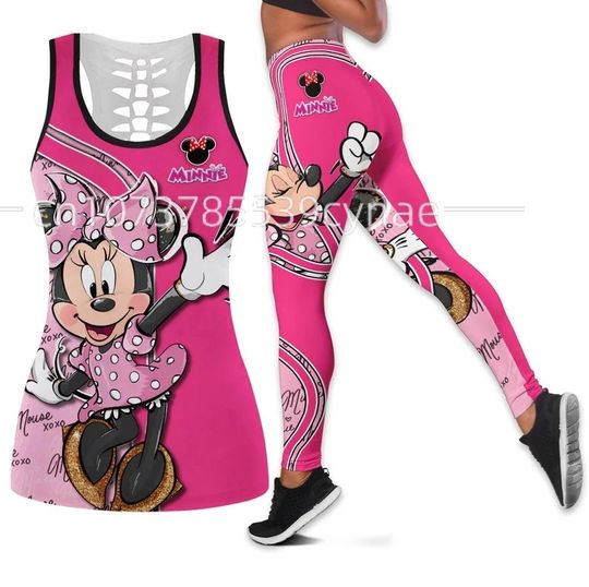 Disney Minnie Mouse Hollow Tanktop or Legging, Gift Idea For Fans