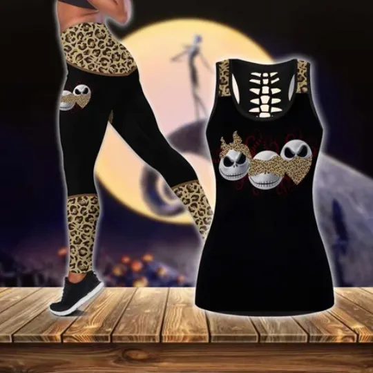 Disney The Nightmare Before Christmas Jack Skellington Hollow Tank Top Leggings Set