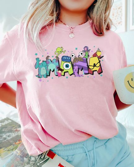 Custom Name Monster Inc Disney Mama Shirt, Mother's Day Shirt