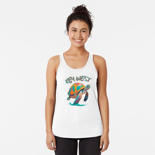Key West Turtle Racerback Tank Top