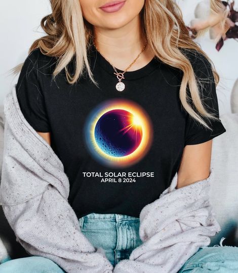 Total Solar Eclipse Twice In A Lifetime 2024 T-Shirt, Total Solar Eclipse 2024 Shirt, Path of Totality Tee, Unisex 8th April 2024 Shirt