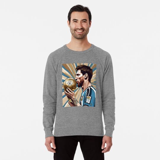 Soccer football lionel messi Barcellona Argentina illustration Sweatshirt