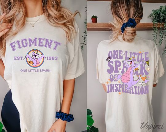 Disney Figment One Little Spark Of Inspiration Double Sided Shirt