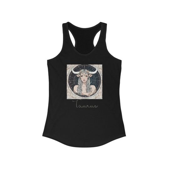 Feminine Taurus Tank Top, Taurus Zodiac Tank Top