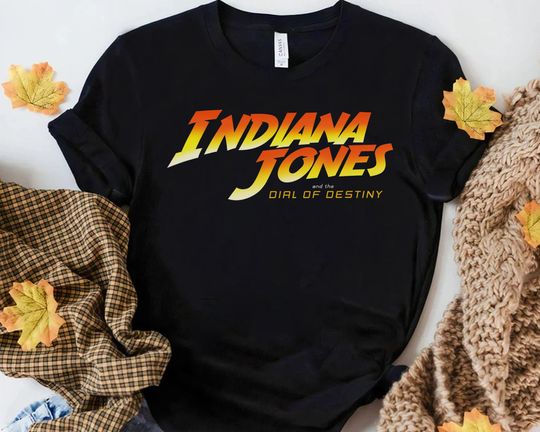 Discover Lucasfilm Indiana Jones And The Dial Of Destiny Movie Logo Shirt, Indiana Jones Adventure Tee, WDW Magic Kingdom Disneyland Vacation Gift