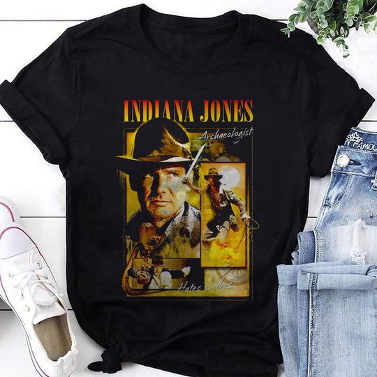 Indiana Jones Homage T-Shirt, Indiana Jones Shirt Fan Gift, Indiana Jones Graphic Tee, Indiana Jones Movie Shirt, Indiana Jones Vintage Tee