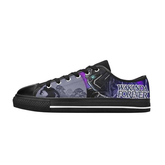 Black Panther Low Top Shoes Sneakers Disney Low Top Shoes Sneakers