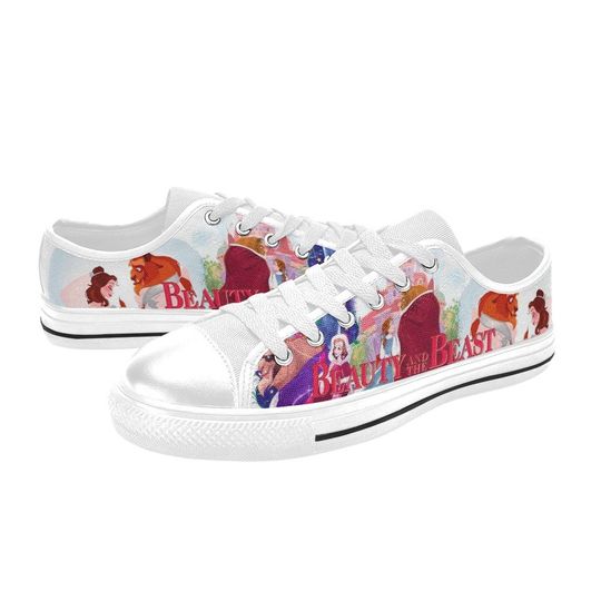 Beauty & The Beast Low Top Shoes Sneakers Disney Low Top Shoes Sneakers