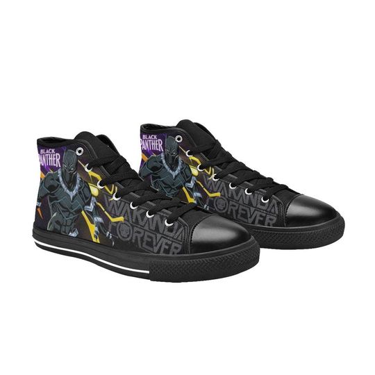 Black Panther High Top Sneakers Disney Low Top Shoes Sneakers