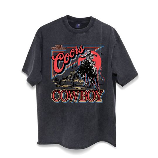 CCOORS Western Cowboy T-Shirt, Vintage 90s Western Shirt, Retro CCOORS Tee, Rodeo Cowboy Shirt, Gift for