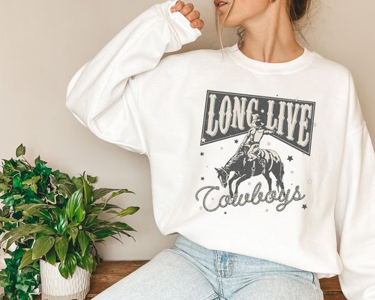 Western Aesthetic Sweatshirt, Long Live Cowboy, Cowboy Killer, Vintage Western Sweatshirt, Vintage Cowboy Crewneck, Cowgirl Shirt, Best Gift