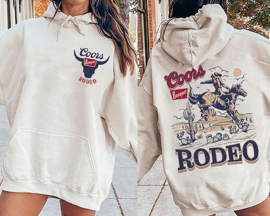 CCOORS Western Cowboy Hoodie, Vintage 90s Graphic Western Hoodie, Retro CCOORS Shirt, Rodeo Oversize Cowboy Hoodie, Wild West Gift, Cool Gift