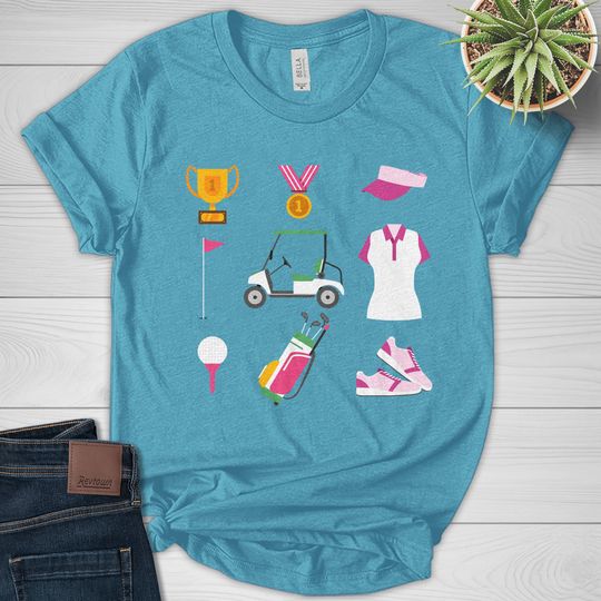 Golf Bow Shirt, Pink Golf Shirt, Preppy Shirt, Golf Girl Shirt, Aesthetic