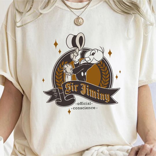 Jiminy Cricket Official Pose C2155 Comfort Colors Magic Kingdom Holiday Trip Unisex Tshirt Family Birthday Gift