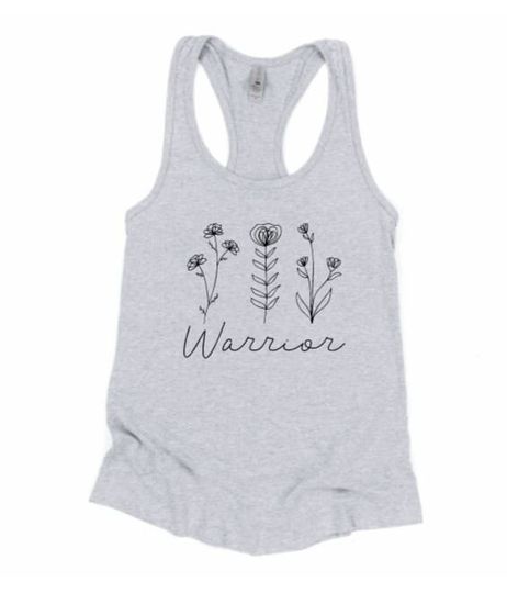 Warrior | Floral | Mental Health | Yoga Racerback Tank | Meditation | Spiritual Tank | Namaste | Inspiration Motivation
