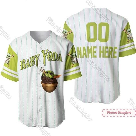 Baby Yoda Jersey Shirt, Baby Yoda Baseball Jersey, Star Wars Baseball Shirt