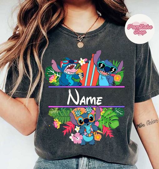 Personalized Disney Stitch Ohana Shirt, Stitch Summer Trip Custom Tshirts