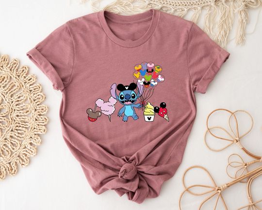 Stitch Shirt, Disney Shirt, Stitch Snacks Shirt, Stitch Balloon Shirt