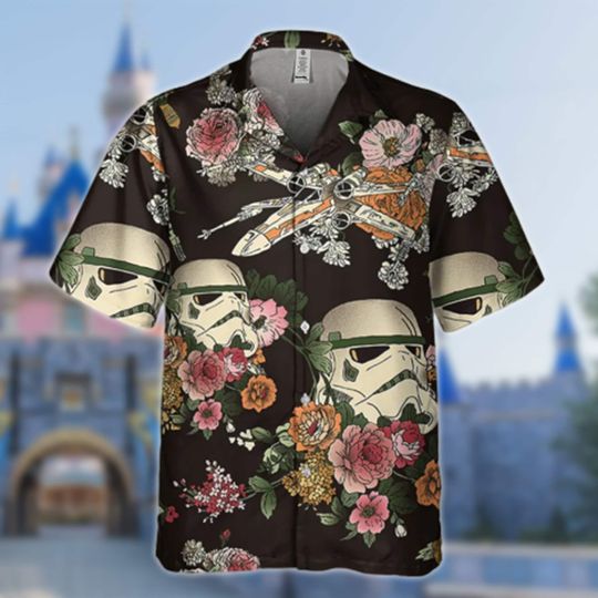 Discover Floral Spacecraft Aloha Shirt, Space Movie Villain