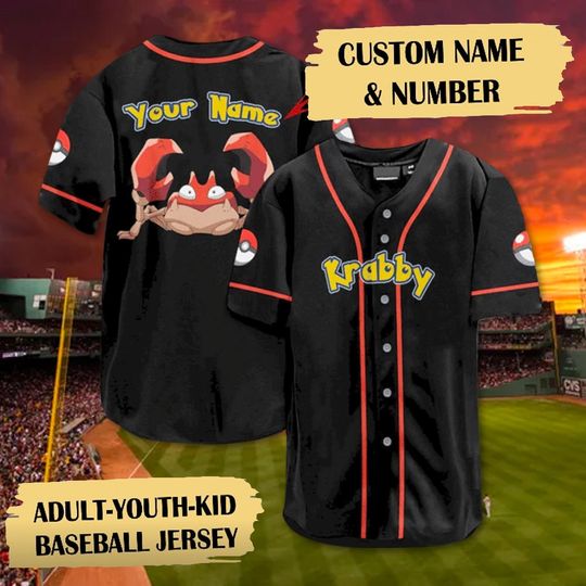 Japanese Animated Baseball Jersey, Crab Jersey Shirt