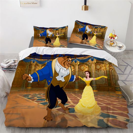 Beauty And The Beast Three Piece Bedding Set Comfortable and Fashionable