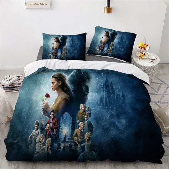 Beauty And The Beast Three Piece Bedding Set Comfortable and Fashionable