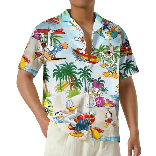 Funny Donald Duck Hawaiian Shirt Disney Hawaii Shirt, Summer Vacation