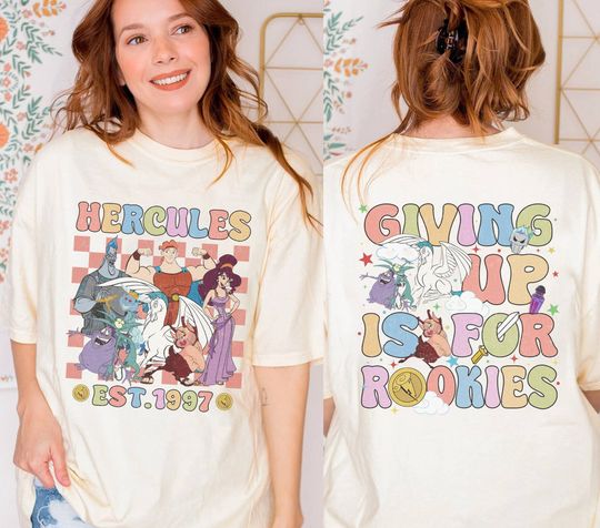 Two-sided Vintage Disneyland Checkered Hercules Shirt