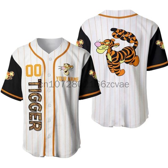 Tigger White Yellow Disney Baseball Jersey Tigger Winnie The Pooh