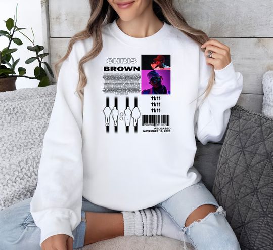 Vintage Chris Brown sweatshirt Chris Brown Album Tee 11:11 Album Artist Album R&B Music sweatshirtChris Brown Merch Tour