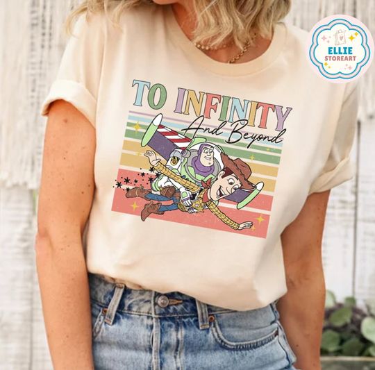 Vintage To Infinity And Beyond Shirt, Disney Toy Story Shirt, Buzz Lightyear Shirt, Toy Story Characters Shirt, Disney Family Matching Shirt