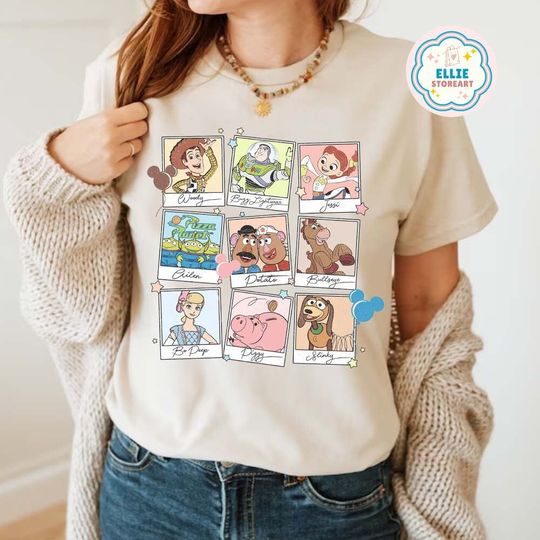 Vintage Disney Toy Story shirts, Jessie Buzz Lightyear Slinky dog Rex