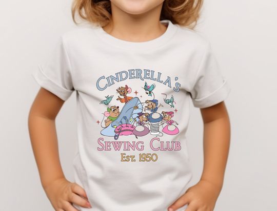 Disney Cinde's Sewing Club Est 1950 Shirt, Disney Princess Cinde Jaq and Gus Mouse
