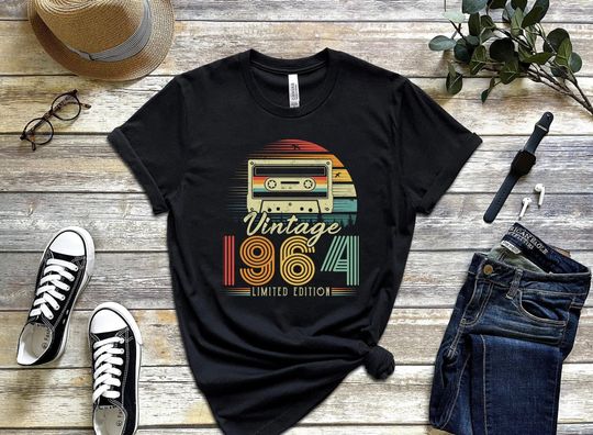 60th Birthday Shirt, Vintage T Shirt, Vintage 1964 Shirt, 60th Birthday Gift for Women, 60th Birthday Shirt Men, Retro Shirt, Vintage Shirts