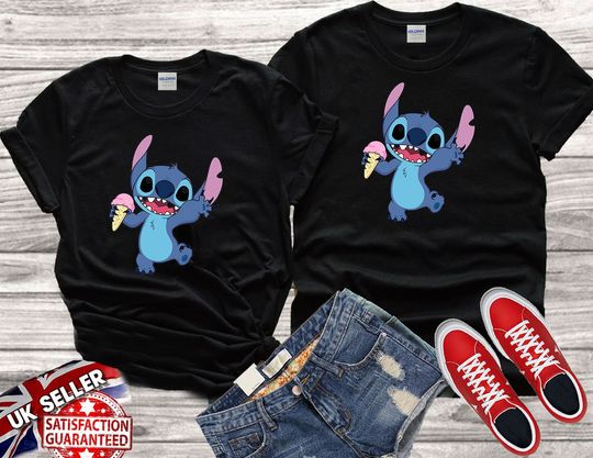 Disney stitch Lilo and Stitch Ohana Cute Funny Family Tshirt