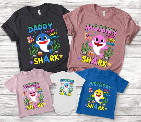 Baby Shark Birthday Family Shirt/Baby Shark Birthday/Baby Shark Tee/Family Shark Birthday/Baby Shark Birthday Shirt/Family Shark