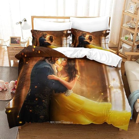 Beauty And The Beast Bedding Set 3D Movie