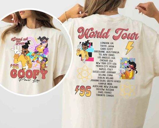 Disney A Goofy Movie Powerline World Wide Tour Shirt