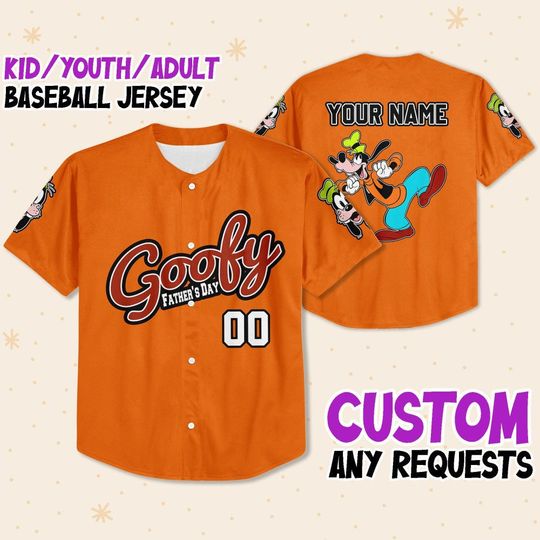 Goofy Jersey - Cartoon Dog Baseball Jersey