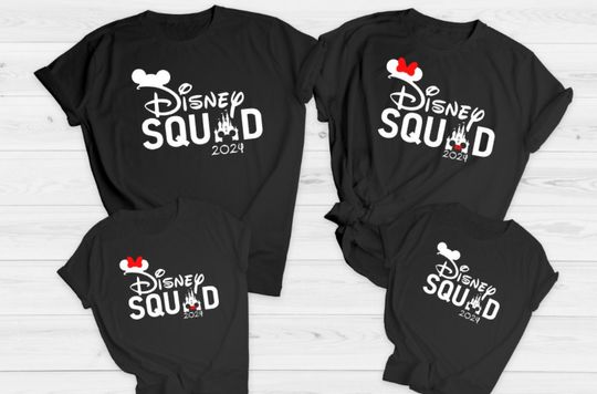 Disney squad 2024 black holiday t shirts vacation holiday Unisex holiday shirts
