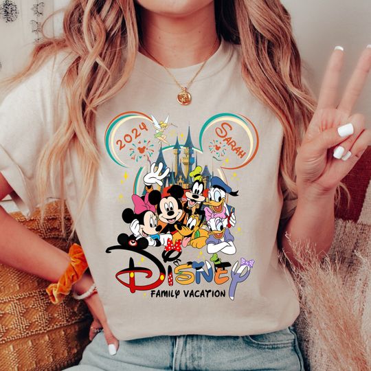 Personalized Disney Family Vacation 2024 T-shirt, Disneyland Shirt, Magic Kingdom Tee