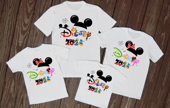 Disney 2024 white holiday hat t shirts vacation holiday Unisex holiday