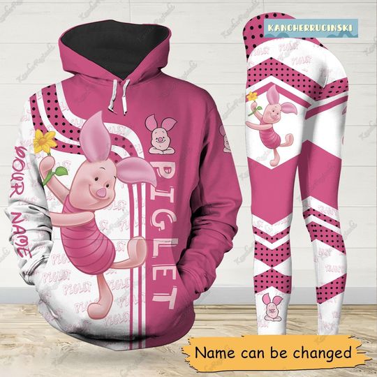 Piglet Hoodie Legging Set, Disney Piglet Hoodie